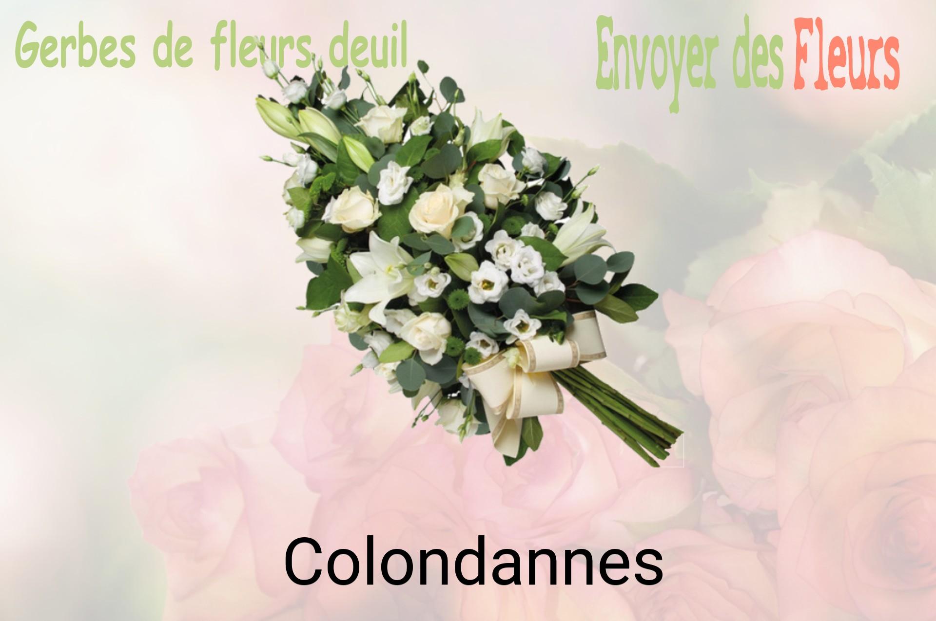 Gerbe de fleurs de deuil livrée à Colondannes
